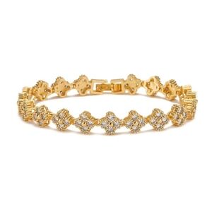 Elegant Gold Flower Bracelet